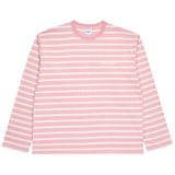  Áo Sweater Acmé de la vie - SCRIPT LOGO STRIPE LONG SLEEVE T- SHIRT PINK 