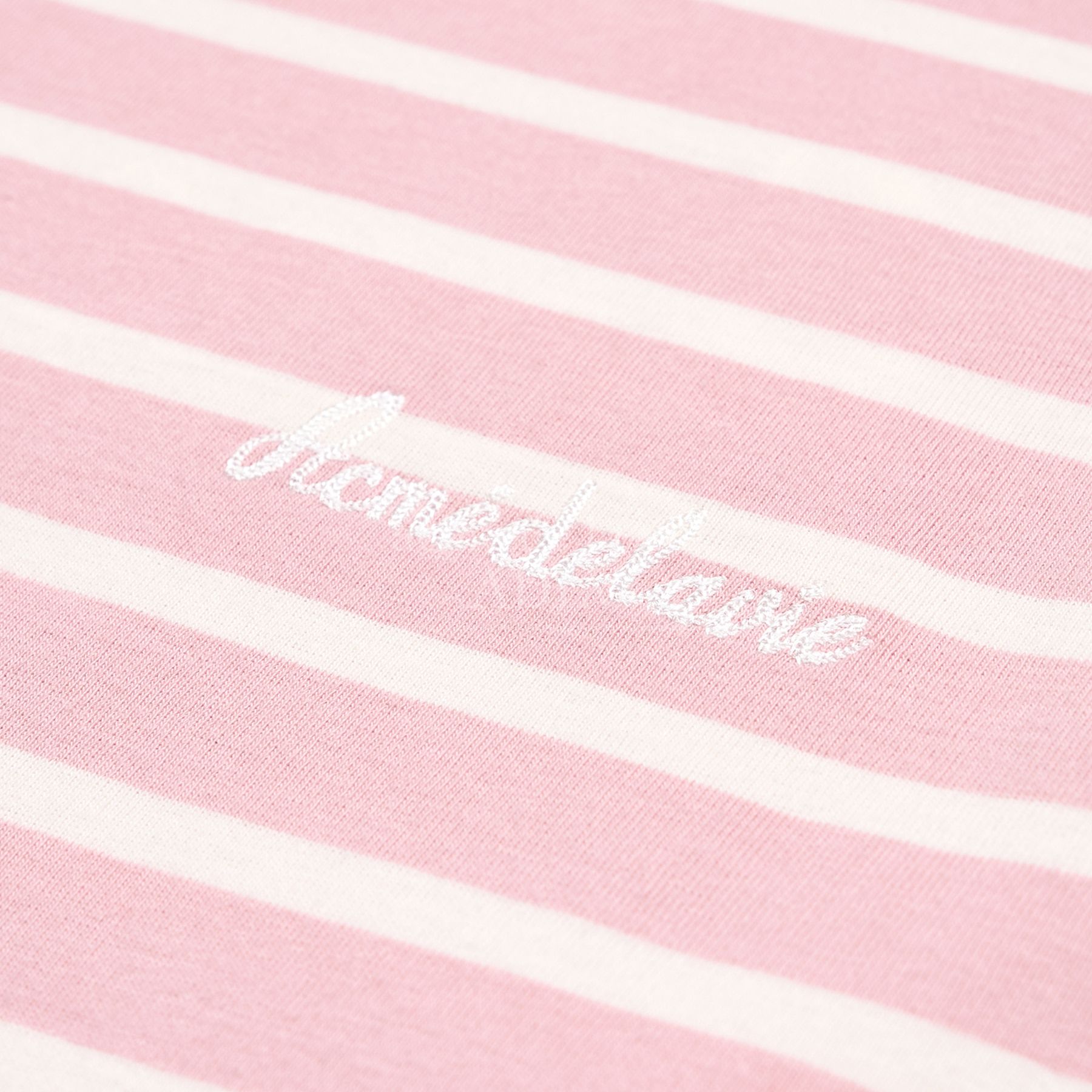  Áo Sweater Acmé de la vie - SCRIPT LOGO STRIPE LONG SLEEVE T- SHIRT PINK 