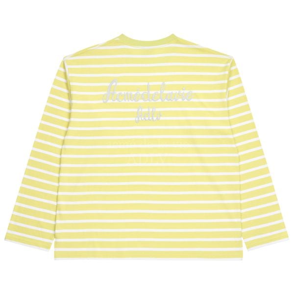  Áo Sweater Acmé de la vie - SCRIPT LOGO STRIPE LONG SLEEVE T- SHIRT YELLOW 