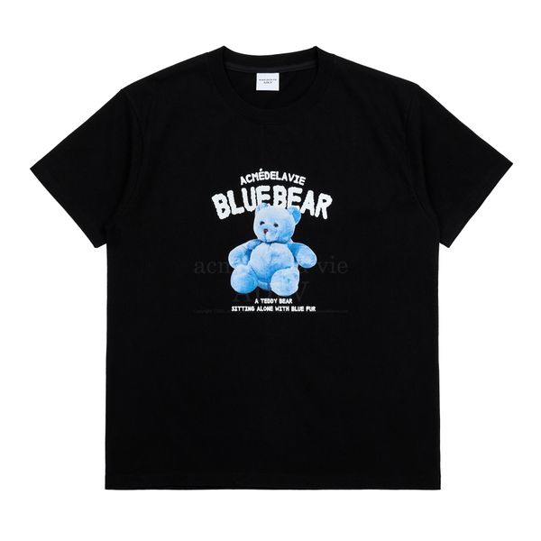  Áo thun - Acmé de la vie - BLUE TEDDY BEAR SHORT SLEEVE T-SHIRT BLACK 