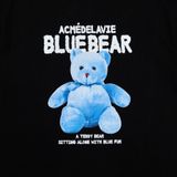  Áo thun - Acmé de la vie - BLUE TEDDY BEAR SHORT SLEEVE T-SHIRT BLACK 