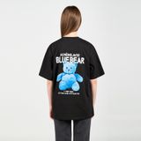  Áo thun - Acmé de la vie - BLUE TEDDY BEAR SHORT SLEEVE T-SHIRT BLACK 