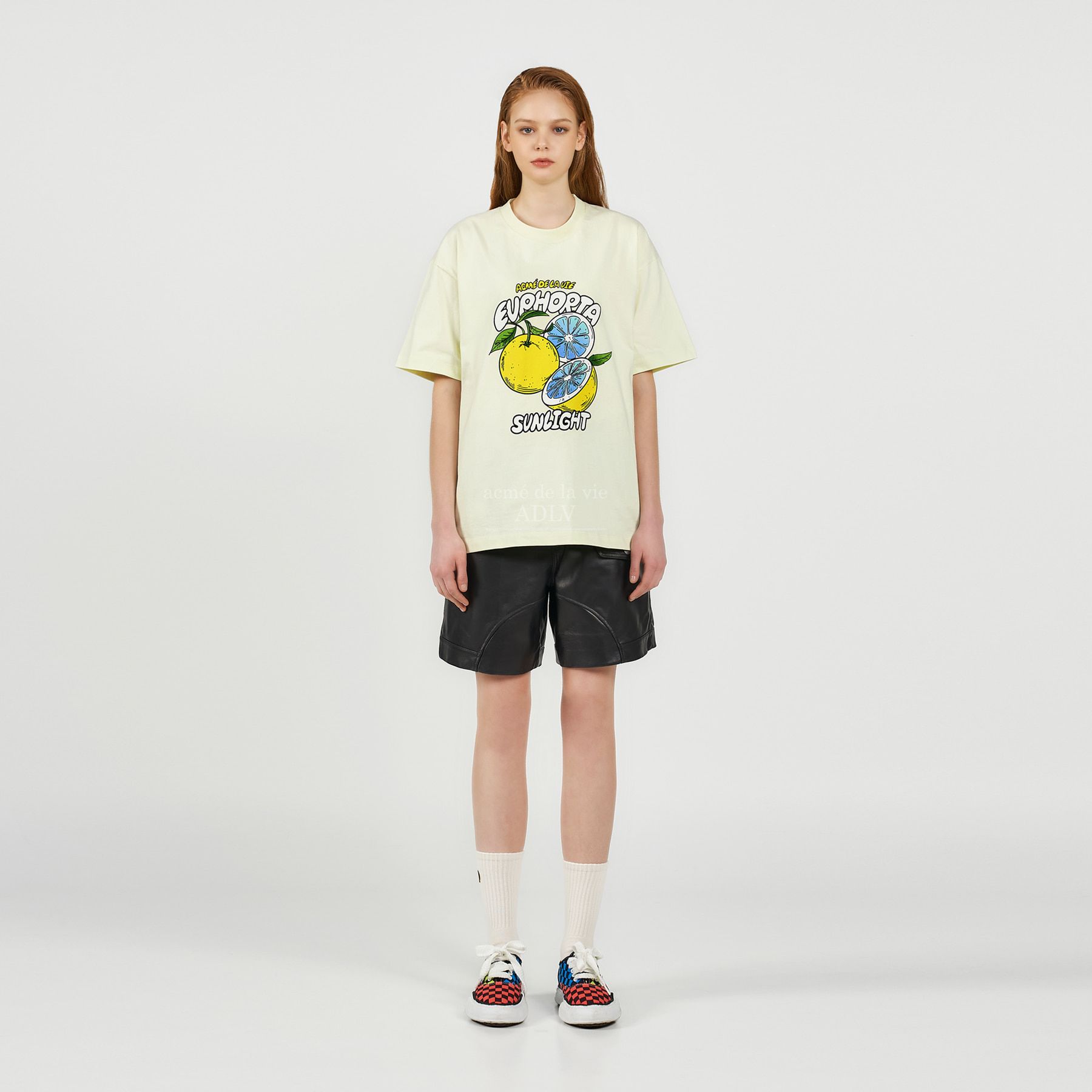  Áo thun Acmé de la vie - EUPHORIA SUNLIGHT FRUIT SHORT SLEEVE T-SHIRT LIGHT YELLOW 