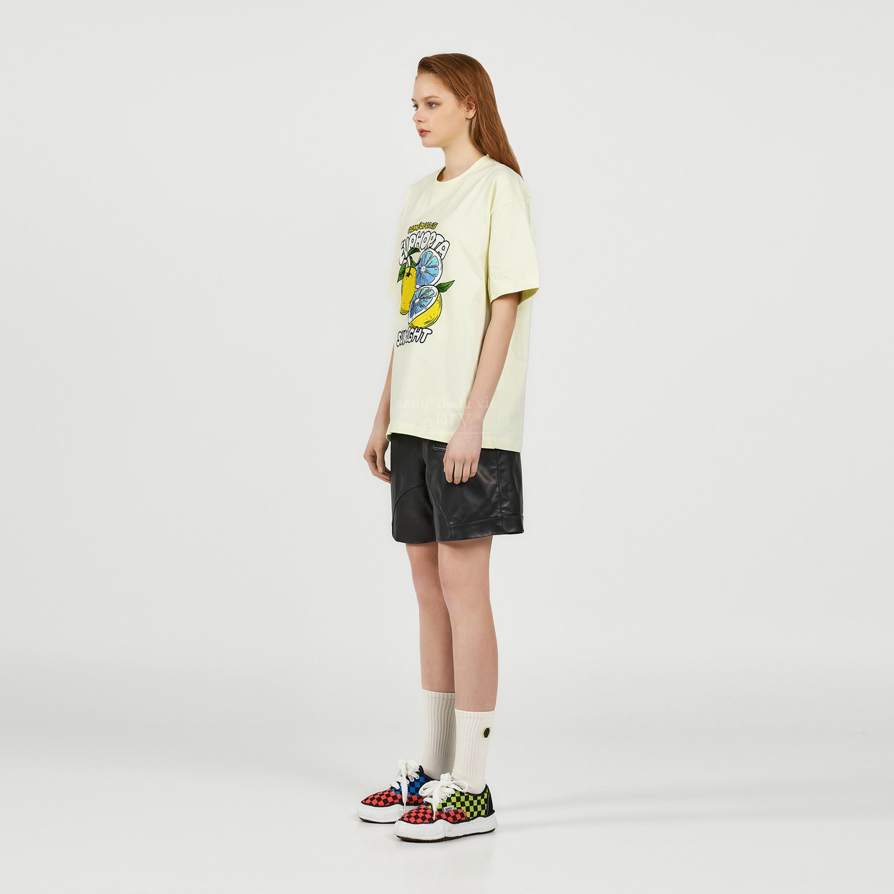  Áo thun Acmé de la vie - EUPHORIA SUNLIGHT FRUIT SHORT SLEEVE T-SHIRT LIGHT YELLOW 