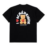  Áo thun - Acmé de la vie - I LOVE TEDDY BEAR SHORT SLEEVE T-SHIRT BLACK 