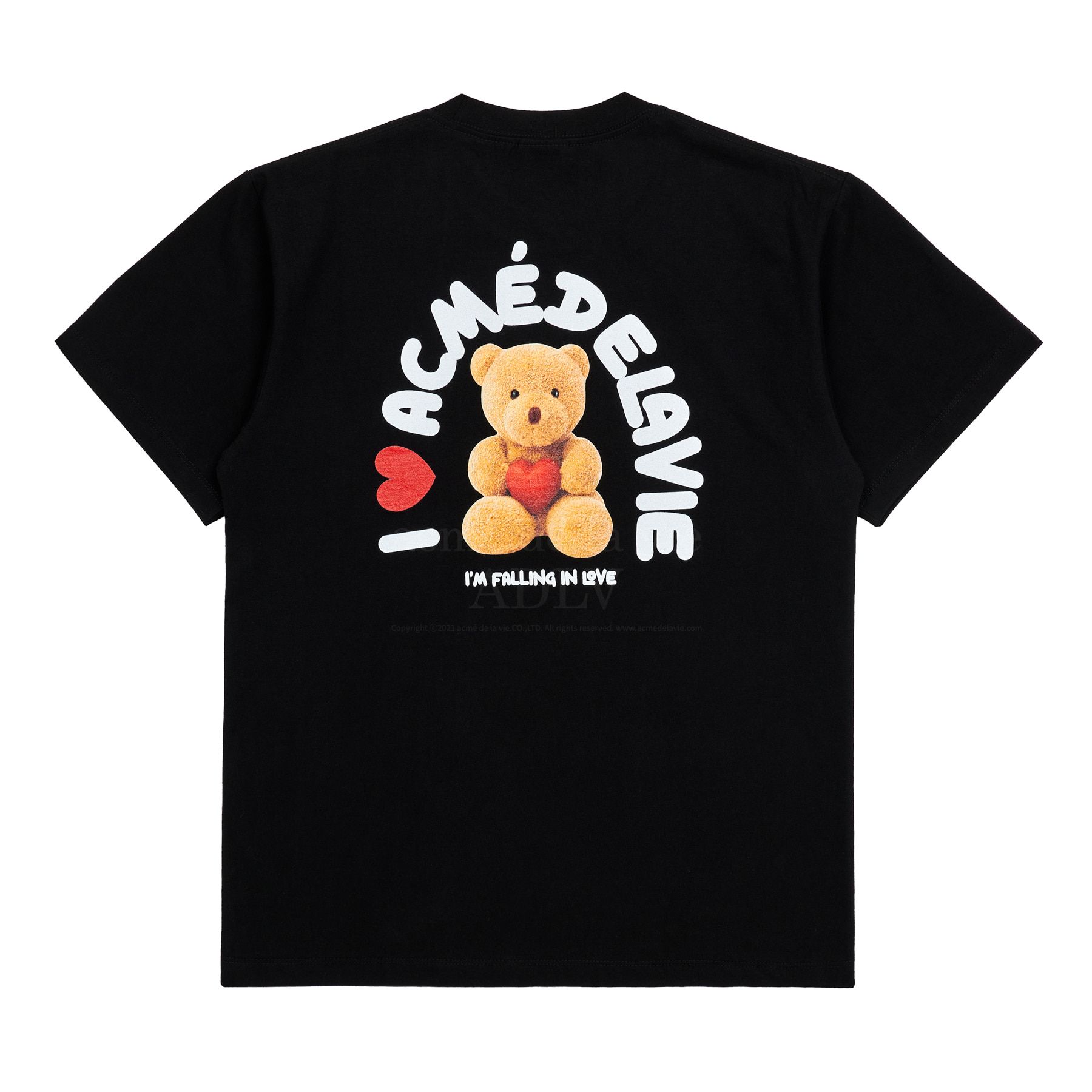 Áo thun - Acmé de la vie - I LOVE TEDDY BEAR BLACK T-SHIRT