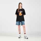  Áo thun - Acmé de la vie - I LOVE TEDDY BEAR SHORT SLEEVE T-SHIRT BLACK 