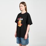  Áo thun - Acmé de la vie - I LOVE TEDDY BEAR SHORT SLEEVE T-SHIRT BLACK 