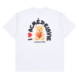  Áo thun - Acmé de la vie - I LOVE TEDDY BEAR SHORT SLEEVE T-SHIRT WHITE 