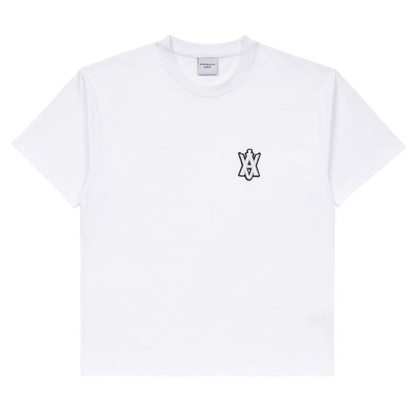  Áo thun - Acmé de la vie - A LOGO EMBLEM PATCH SHORT SLEEVE T-SHIRT WHITE 