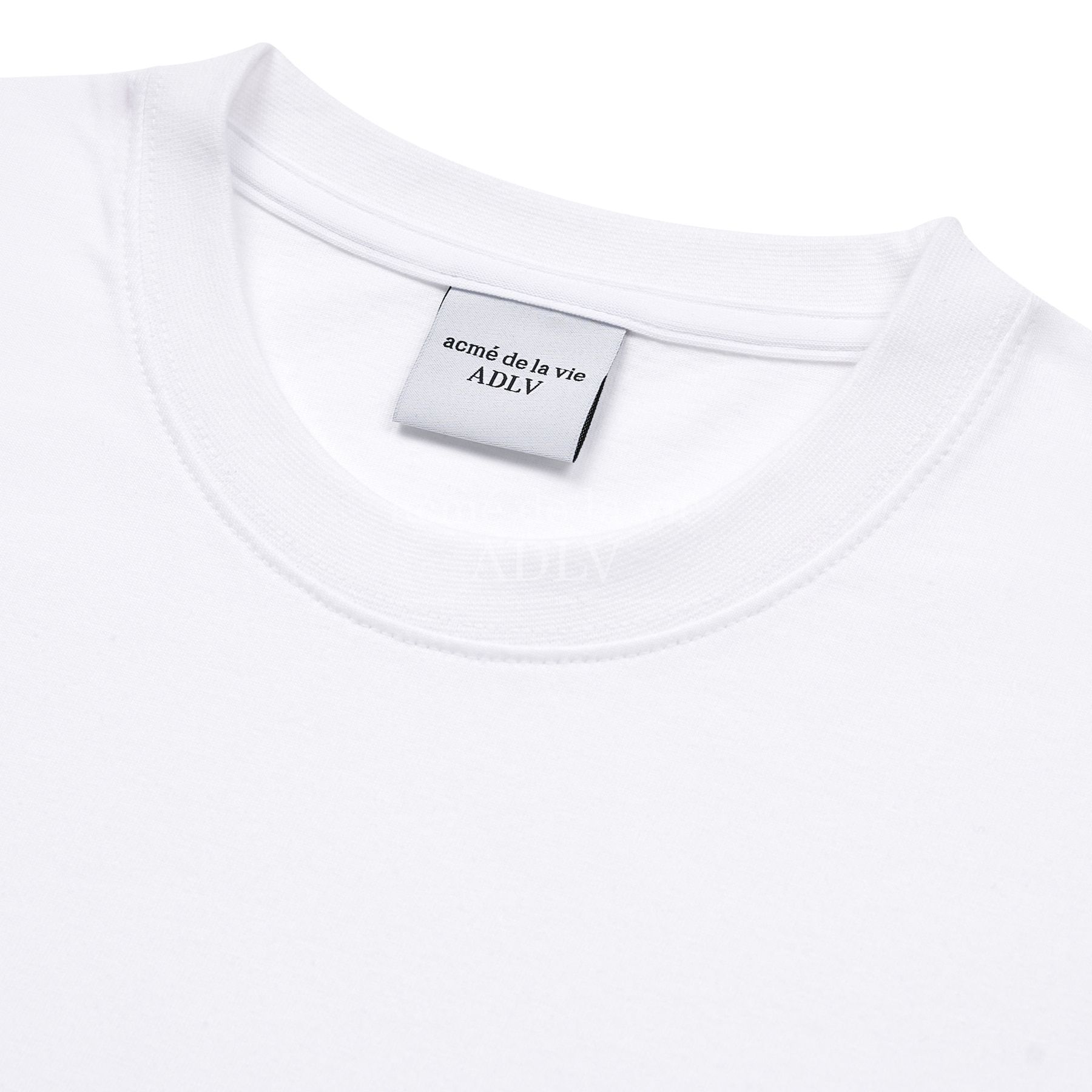  Áo thun - Acmé de la vie - A LOGO EMBLEM PATCH SHORT SLEEVE T-SHIRT WHITE 