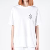  Áo thun - Acmé de la vie - A LOGO EMBLEM PATCH SHORT SLEEVE T-SHIRT WHITE 