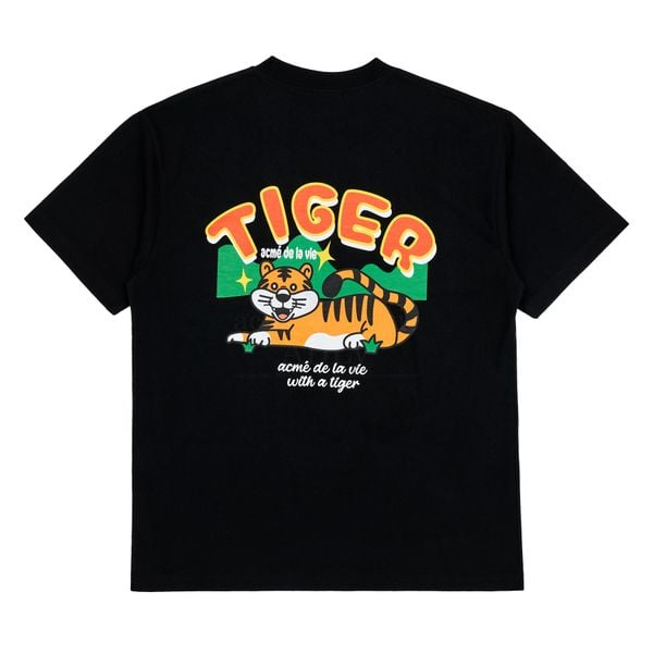  Áo thun - Acmé de la vie - MOUNTAIN TIGER SHORT SLEEVE T-SHIRT BLACK 