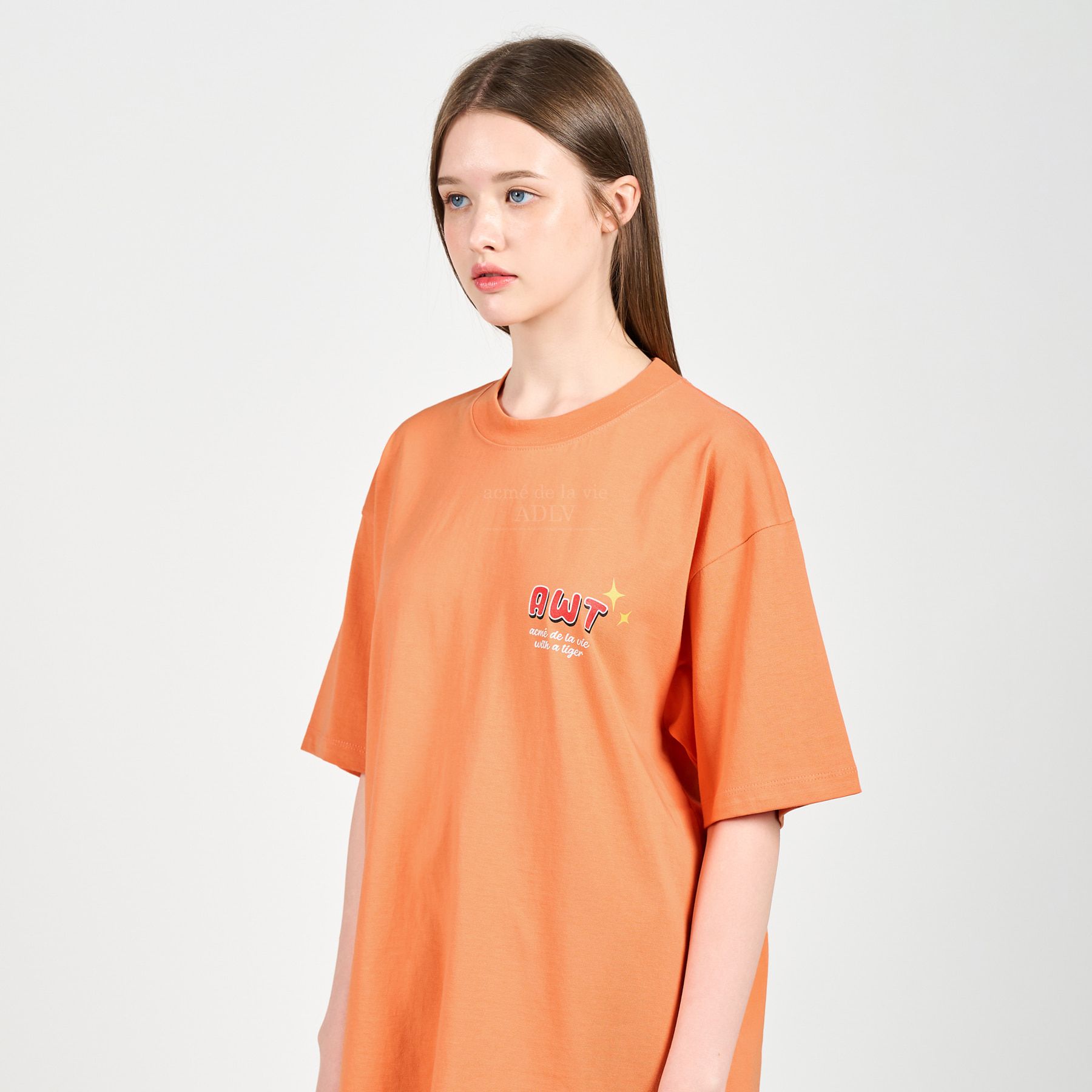  Áo thun - Acmé de la vie - MOUNTAIN TIGER SHORT SLEEVE T-SHIRT ORANGE 