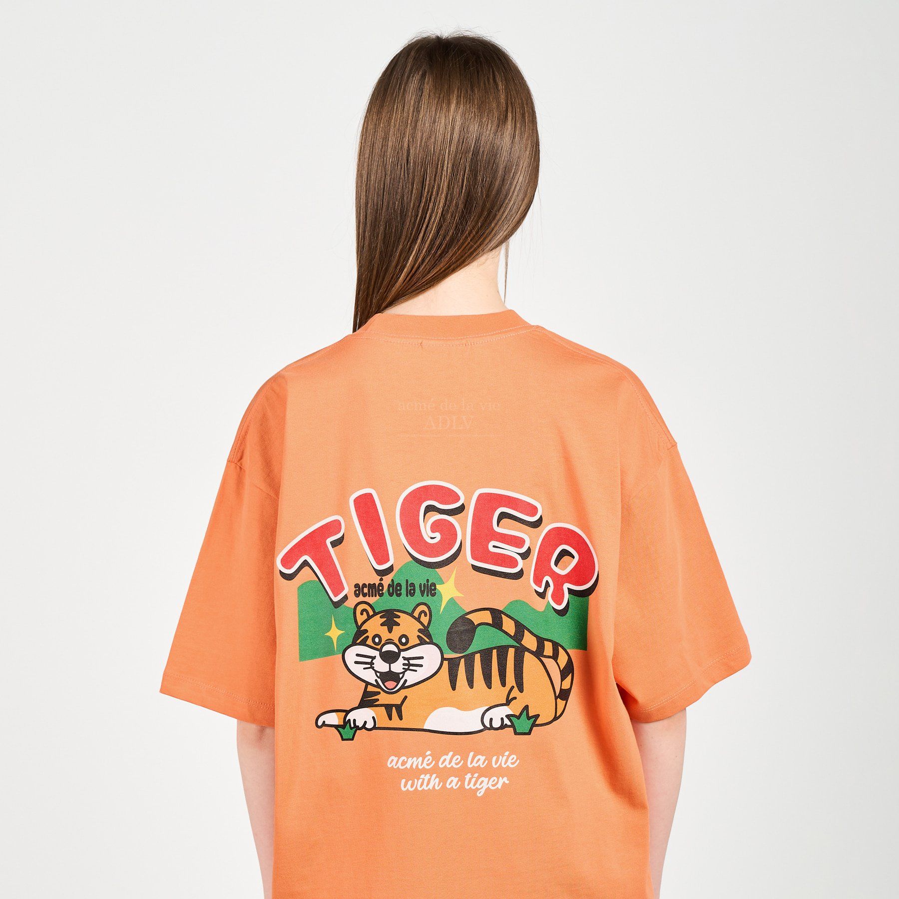  Áo thun - Acmé de la vie - MOUNTAIN TIGER SHORT SLEEVE T-SHIRT ORANGE 