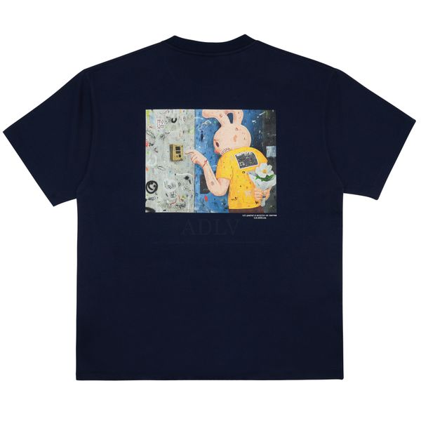  Áo thun ADLV - Acmé de la vie x Edgewalker - No.90 SHORT SLEEVE T-SHIRT NAVY 