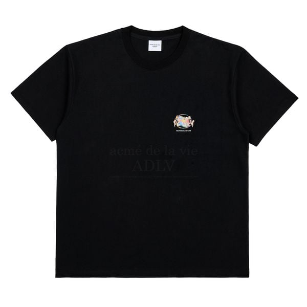  Áo thun - Acmé de la vie - GRADATION CRAYON LOGO SHORT SLEEVE T-SHIRT BLACK 