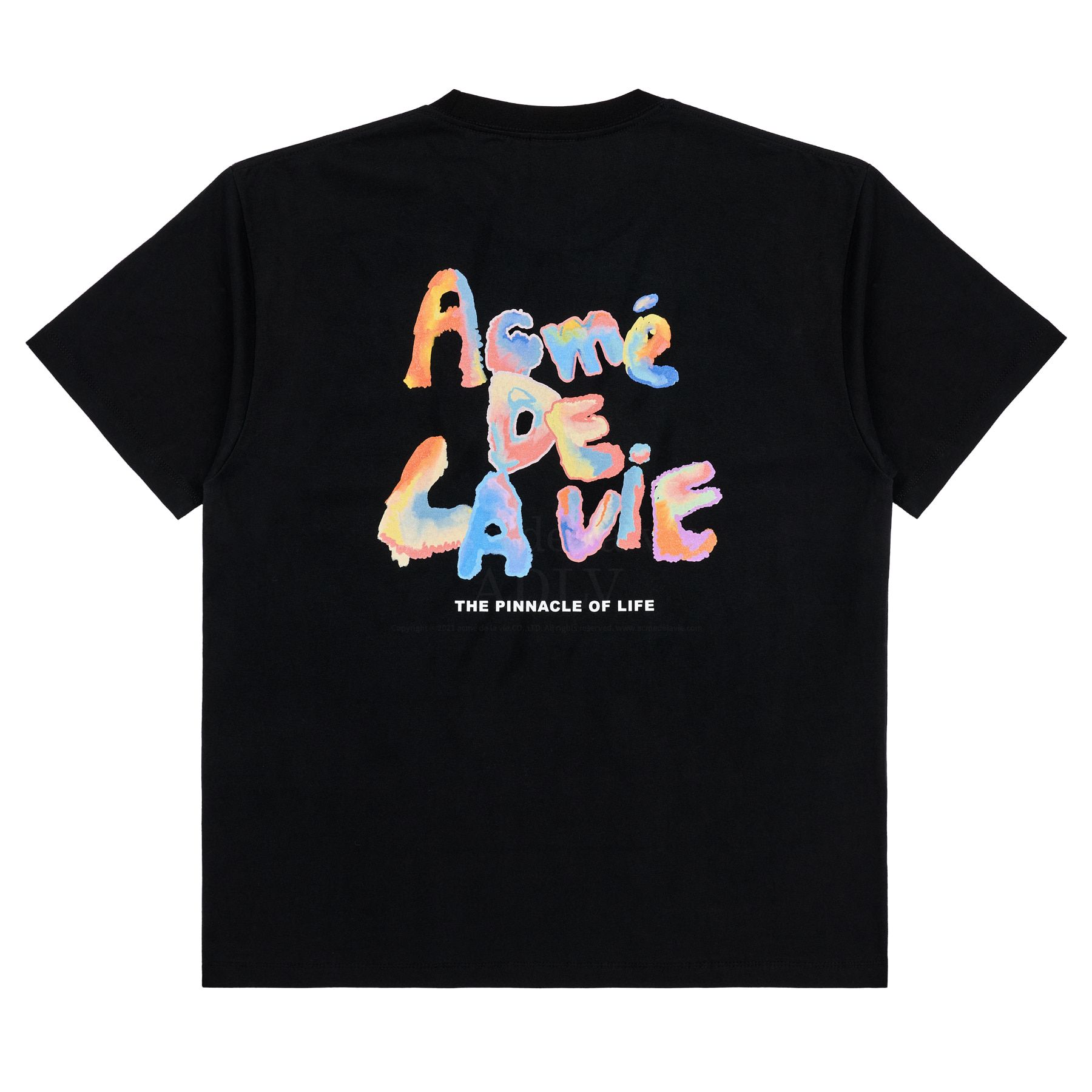  Áo thun - Acmé de la vie - GRADATION CRAYON LOGO SHORT SLEEVE T-SHIRT BLACK 