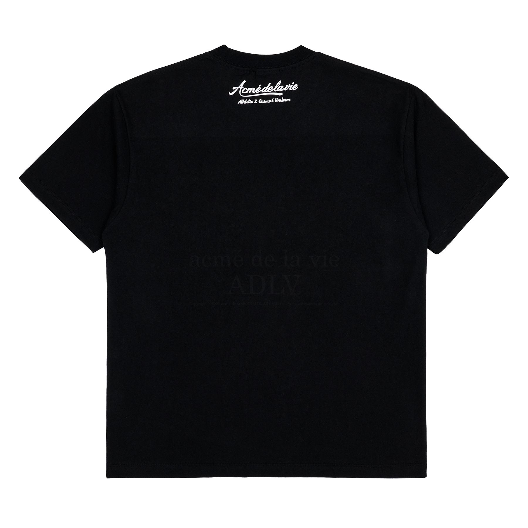  Áo thun - Acmé de la vie - GEL PRINTING LOGO SHORT SLEEVE T-SHIRT BLACK 