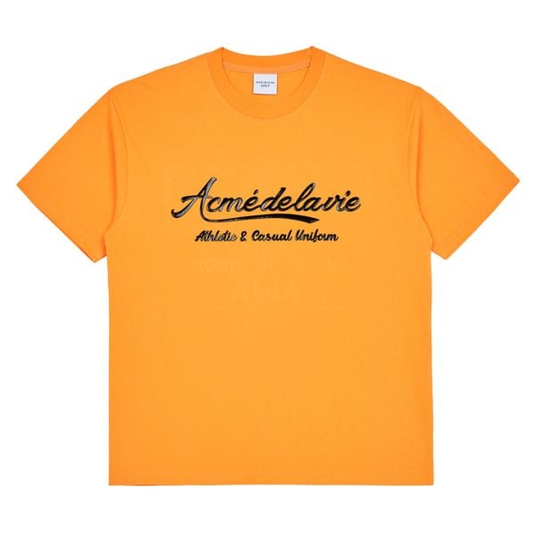  Áo thun - Acmé de la vie - GEL PRINTING LOGO SHORT SLEEVE T-SHIRT ORANGE 