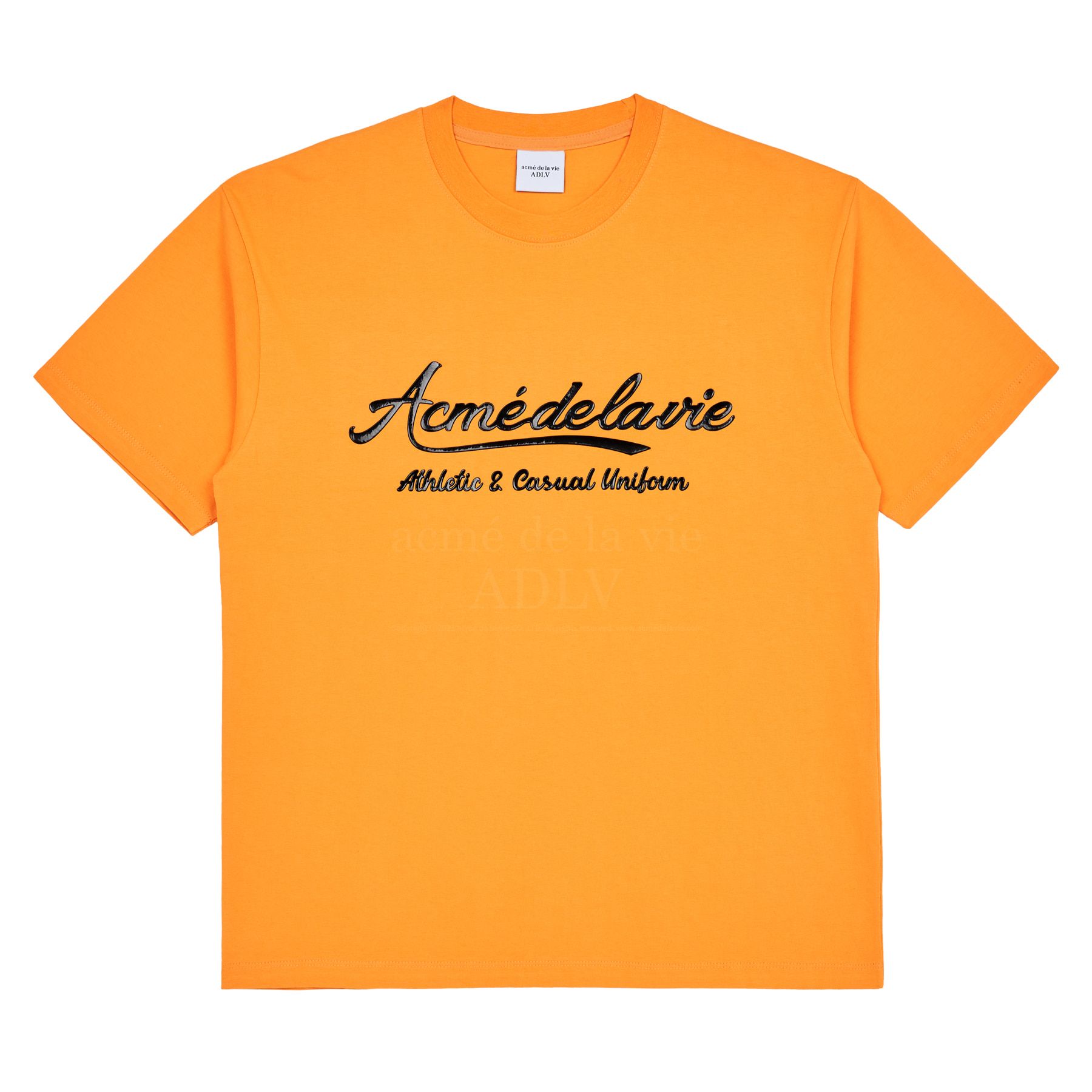  Áo thun - Acmé de la vie - GEL PRINTING LOGO SHORT SLEEVE T-SHIRT ORANGE 