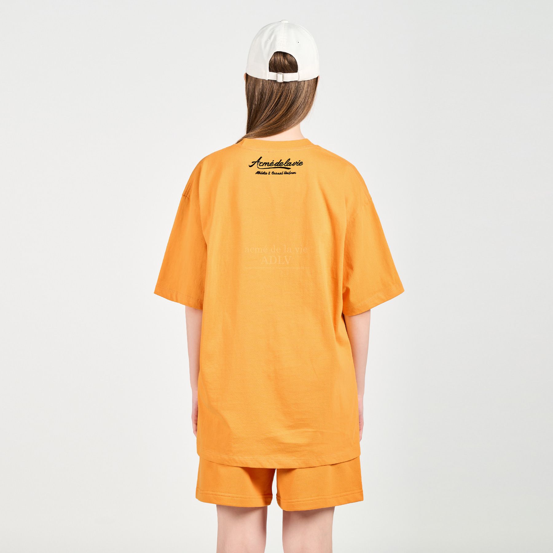  Áo thun - Acmé de la vie - GEL PRINTING LOGO SHORT SLEEVE T-SHIRT ORANGE 