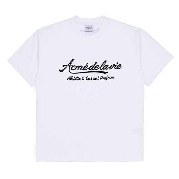  Áo thun - Acmé de la vie - GEL PRINTING LOGO SHORT SLEEVE T-SHIRT WHITE 