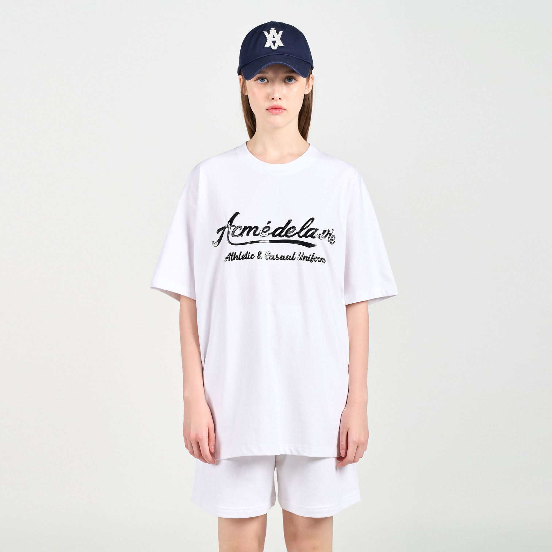  Áo thun - Acmé de la vie - GEL PRINTING LOGO SHORT SLEEVE T-SHIRT WHITE 