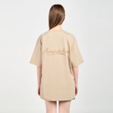  Áo thun - Acmé de la vie - PEARL PRINTING LOGO SHORT SLEEVE T-SHIRT BEIGE 