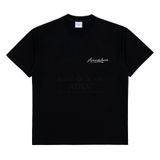  Áo thun - Acmé de la vie - PEARL PRINTING LOGO SHORT SLEEVE T-SHIRT BLACK 