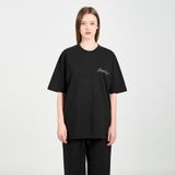  Áo thun - Acmé de la vie - PEARL PRINTING LOGO SHORT SLEEVE T-SHIRT BLACK 