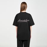  Áo thun - Acmé de la vie - PEARL PRINTING LOGO SHORT SLEEVE T-SHIRT BLACK 