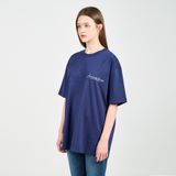  Áo thun - Acmé de la vie - PEARL PRINTING LOGO SHORT SLEEVE T-SHIRT NAVY 