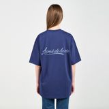  Áo thun - Acmé de la vie - PEARL PRINTING LOGO SHORT SLEEVE T-SHIRT NAVY 