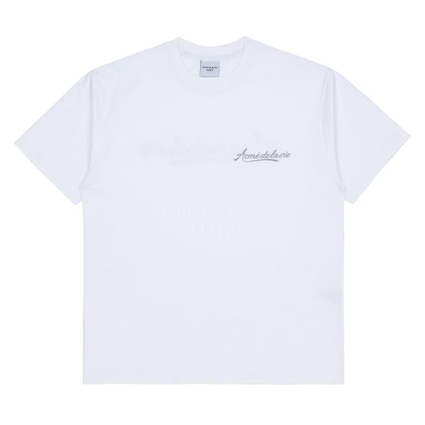  Áo thun - Acmé de la vie - PEARL PRINTING LOGO SHORT SLEEVE T-SHIRT WHITE 