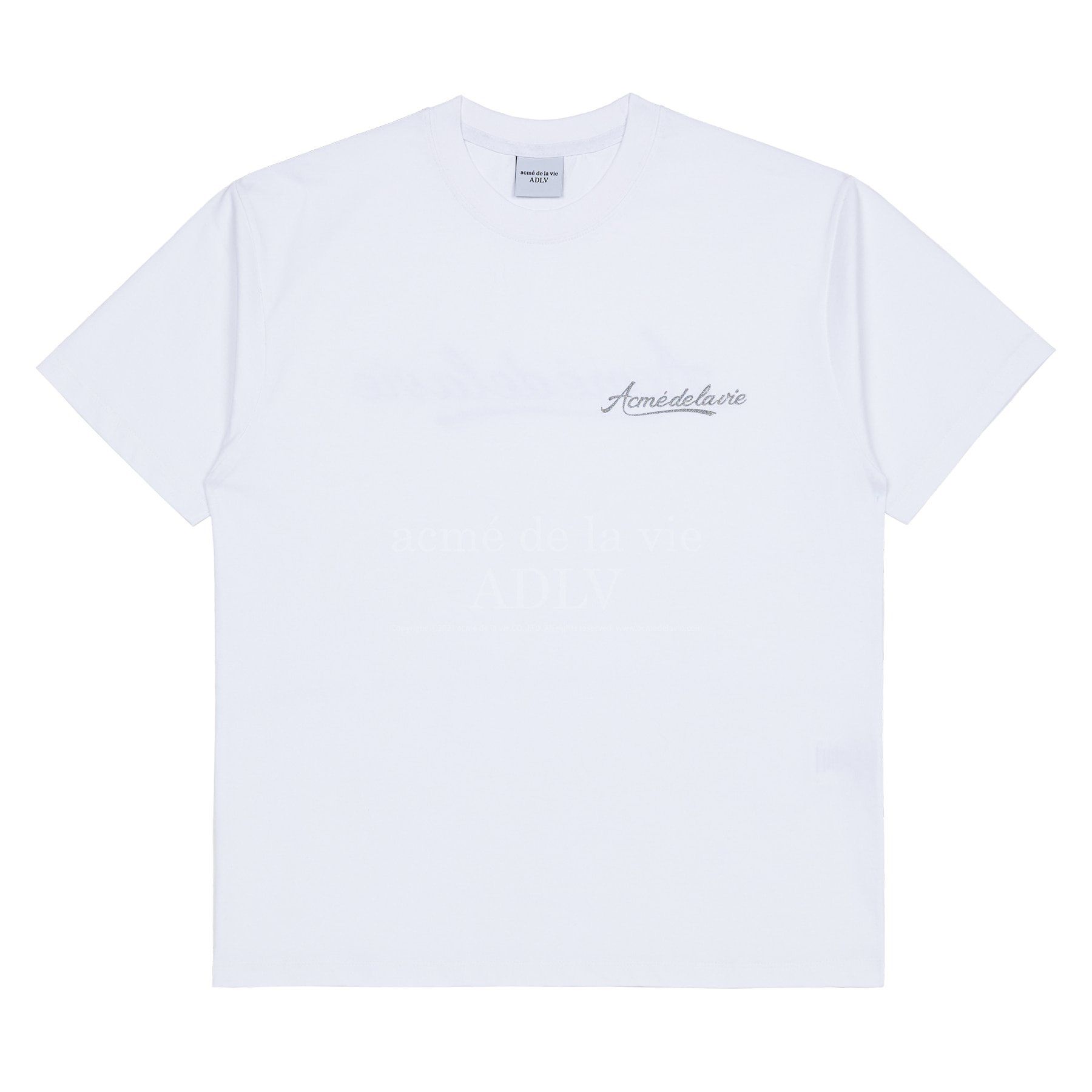  Áo thun - Acmé de la vie - PEARL PRINTING LOGO SHORT SLEEVE T-SHIRT WHITE 