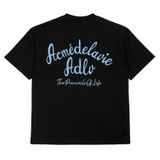  Áo thun - Acmé de la vie - SCRIPT LOGO EMBROIDERY SHORT SLEEVE T-SHIRT BLACK 