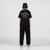  Áo thun - Acmé de la vie - SCRIPT LOGO EMBROIDERY SHORT SLEEVE T-SHIRT BLACK 