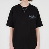  Áo thun - Acmé de la vie - SCRIPT LOGO EMBROIDERY SHORT SLEEVE T-SHIRT BLACK 