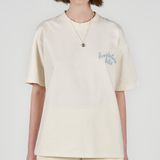  Áo thun - Acmé de la vie - SCRIPT LOGO EMBROIDERY SHORT SLEEVE T-SHIRT IVORY 