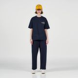  Áo thun - Acmé de la vie - SCRIPT LOGO EMBROIDERY SHORT SLEEVE T-SHIRT NAVY 