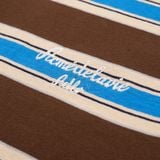  Áo thun - Acmé de la vie - SCRIPT LOGO STRIPE SHORT SLEEVE T-SHIRT BROWN 