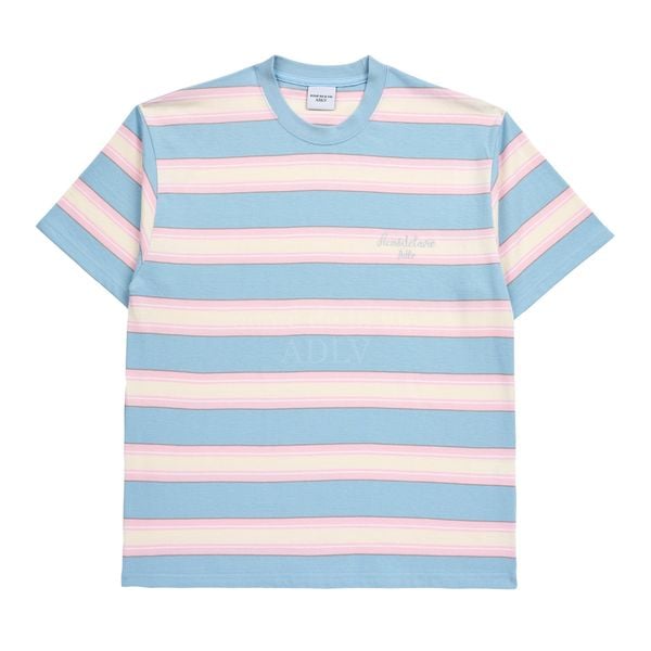  Áo thun - Acmé de la vie - SCRIPT LOGO STRIPE SHORT SLEEVE T-SHIRT SKYBLUE 