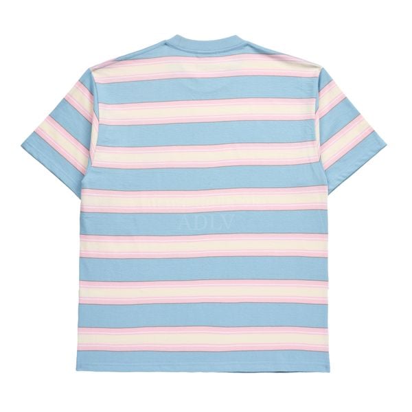  Áo thun - Acmé de la vie - SCRIPT LOGO STRIPE SHORT SLEEVE T-SHIRT SKYBLUE 