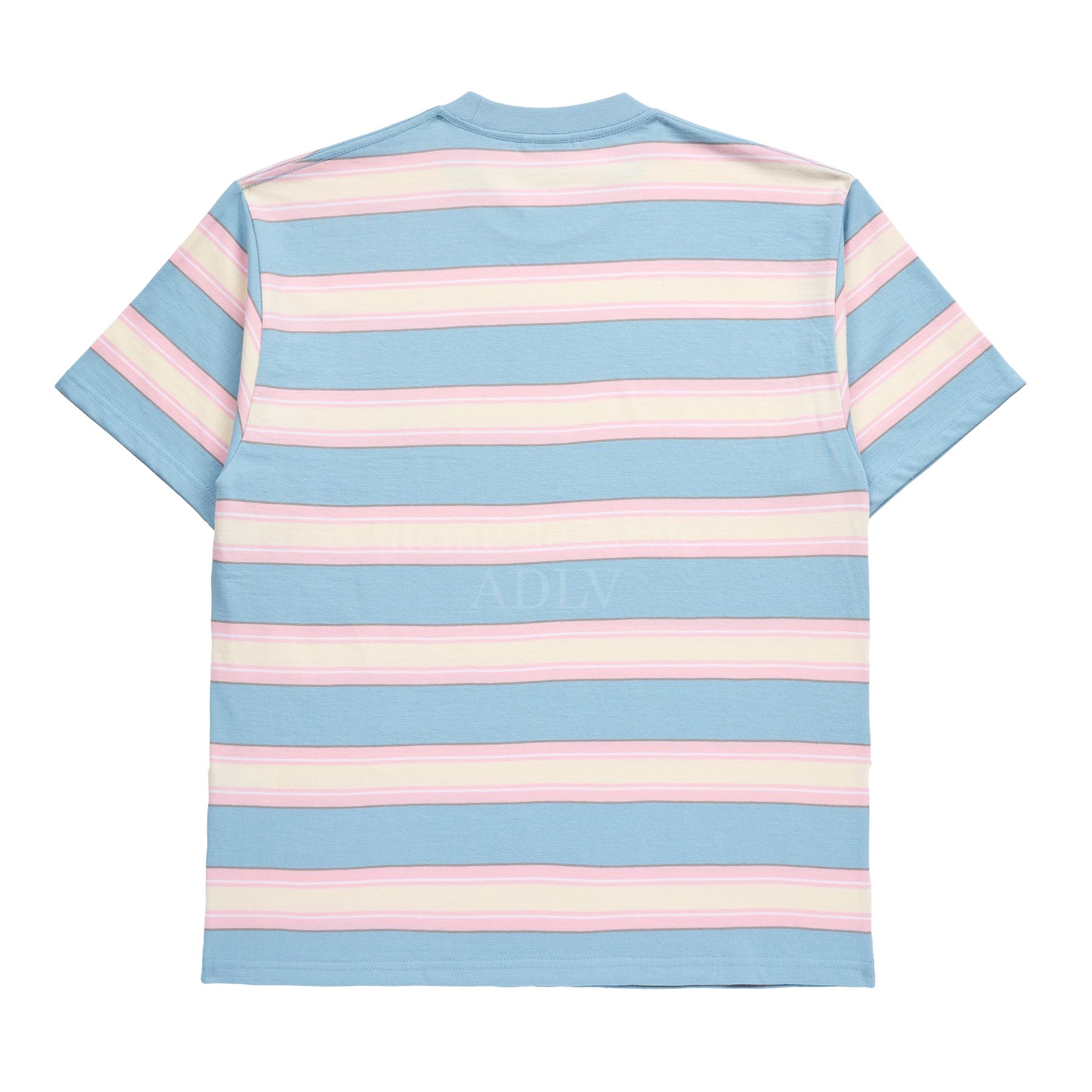  Áo thun - Acmé de la vie - SCRIPT LOGO STRIPE SHORT SLEEVE T-SHIRT SKYBLUE 