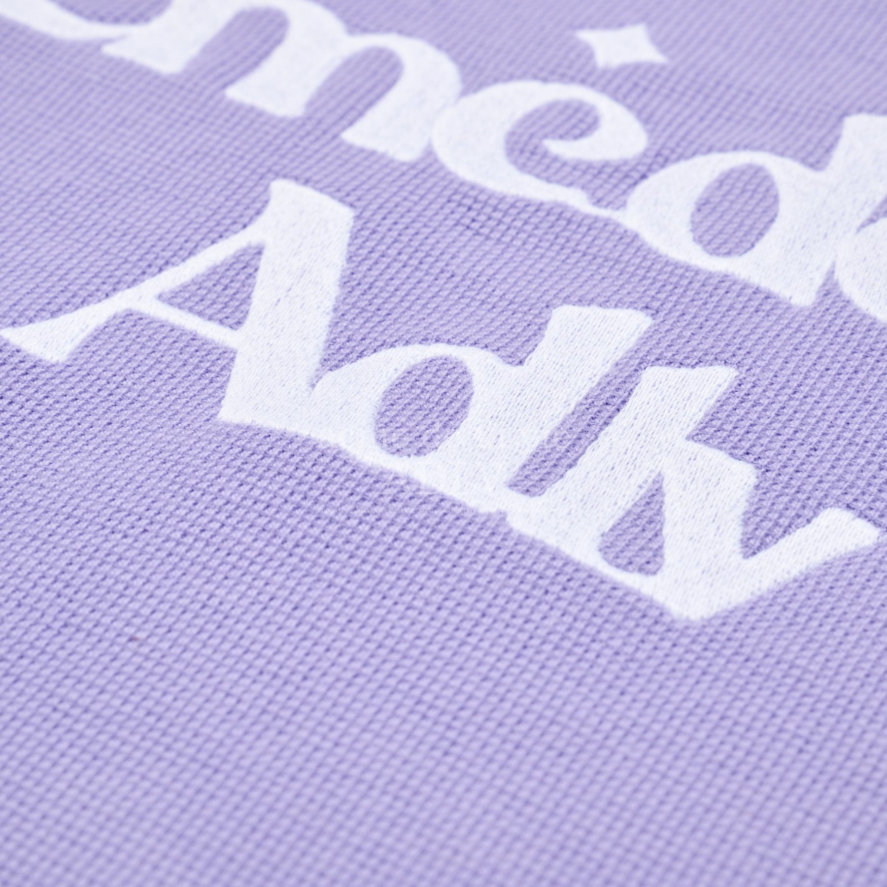  Áo thun - Acmé de la vie - ROUNDING LOGO WAFFLE SHORT SLEEVE T-SHIRT PURPLE 