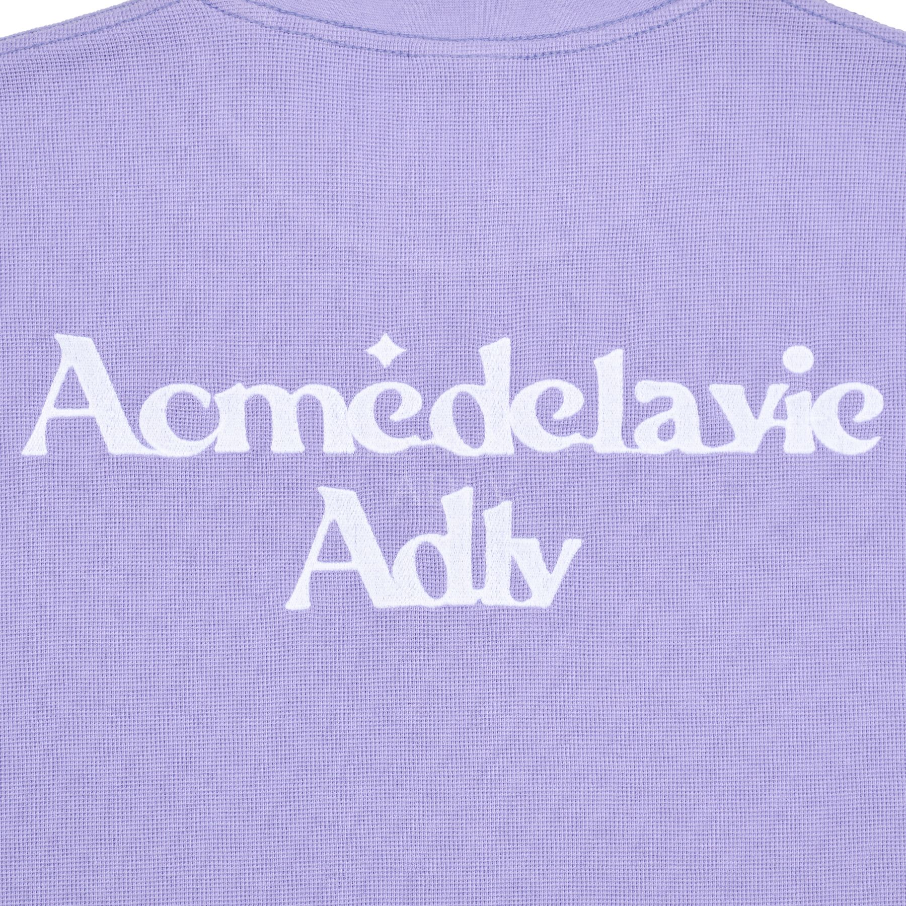  Áo thun - Acmé de la vie - ROUNDING LOGO WAFFLE SHORT SLEEVE T-SHIRT PURPLE 