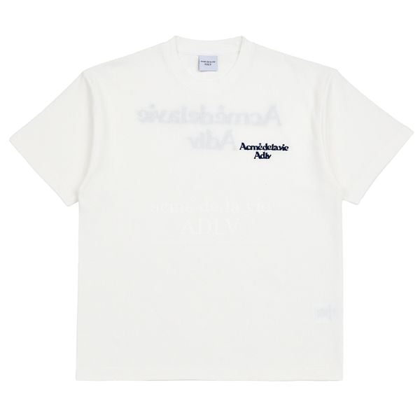  Áo thun - Acmé de la vie - ROUNDING LOGO WAFFLE SHORT SLEEVE T-SHIRT WHITE 