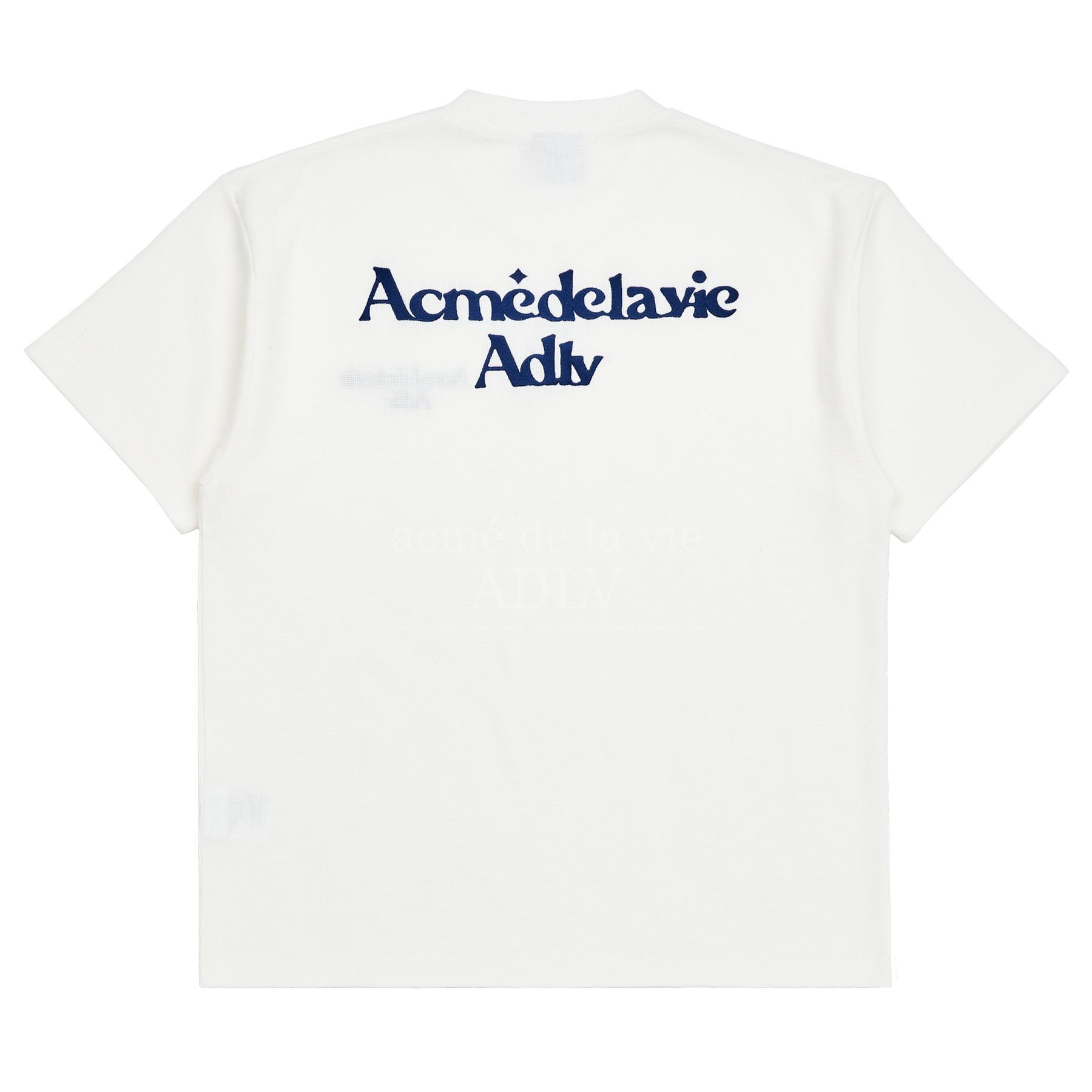  Áo thun - Acmé de la vie - ROUNDING LOGO WAFFLE SHORT SLEEVE T-SHIRT WHITE 