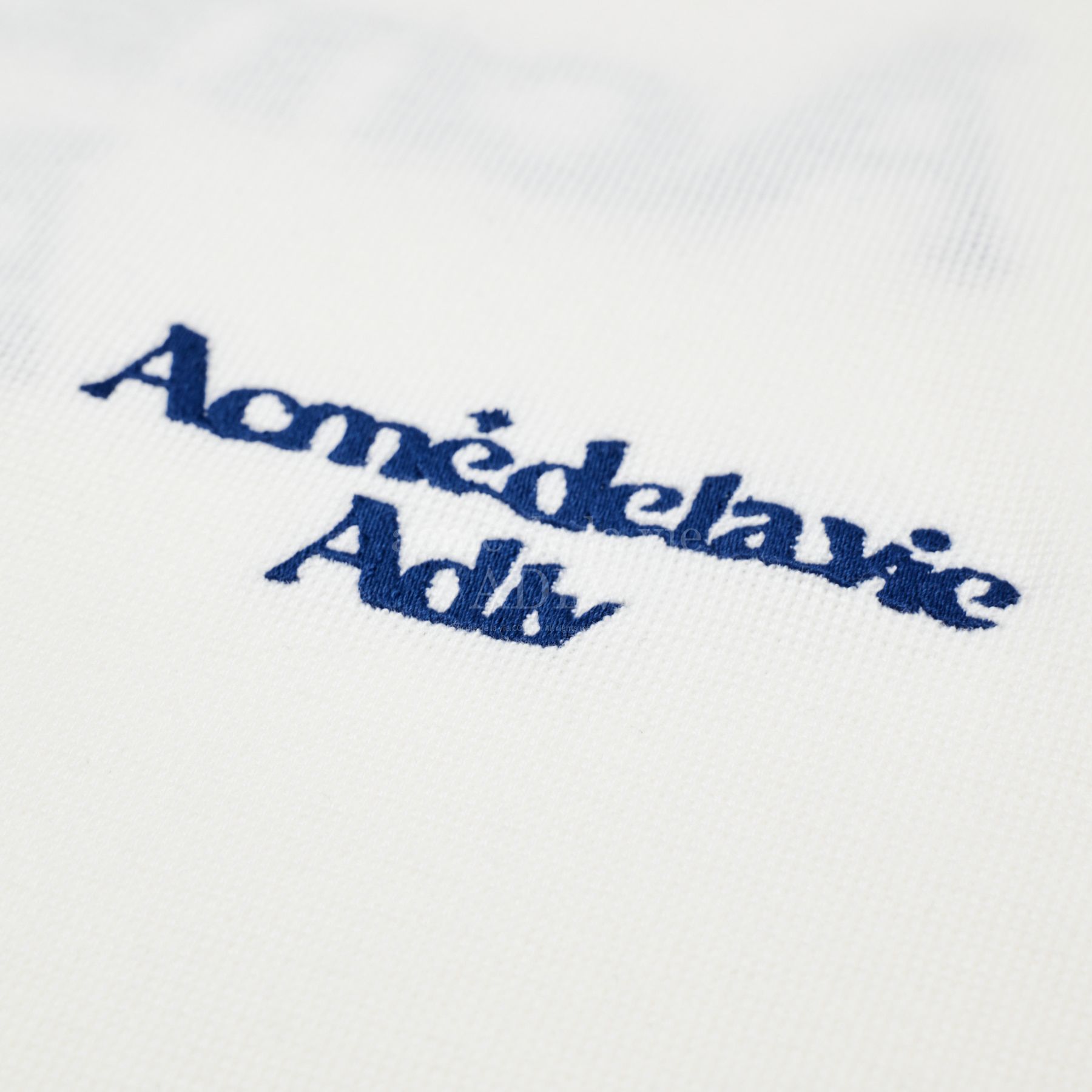  Áo thun - Acmé de la vie - ROUNDING LOGO WAFFLE SHORT SLEEVE T-SHIRT WHITE 